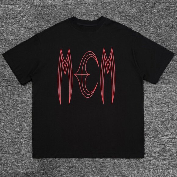 thug ub hollow out simple strokes printed short sve shirt tee
